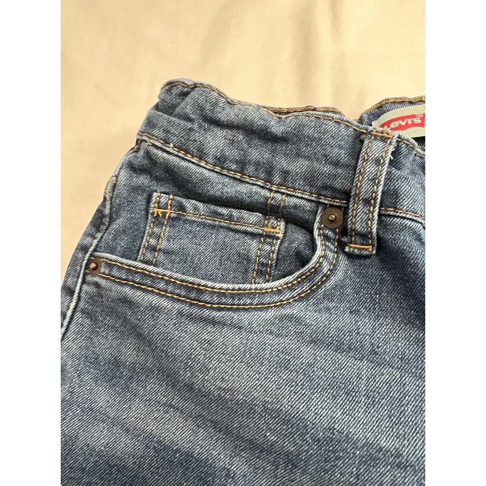 Levis 514 Boys‎ Straight Leg Performance Jeans Medium Wash Blue Size 8 Reg D22